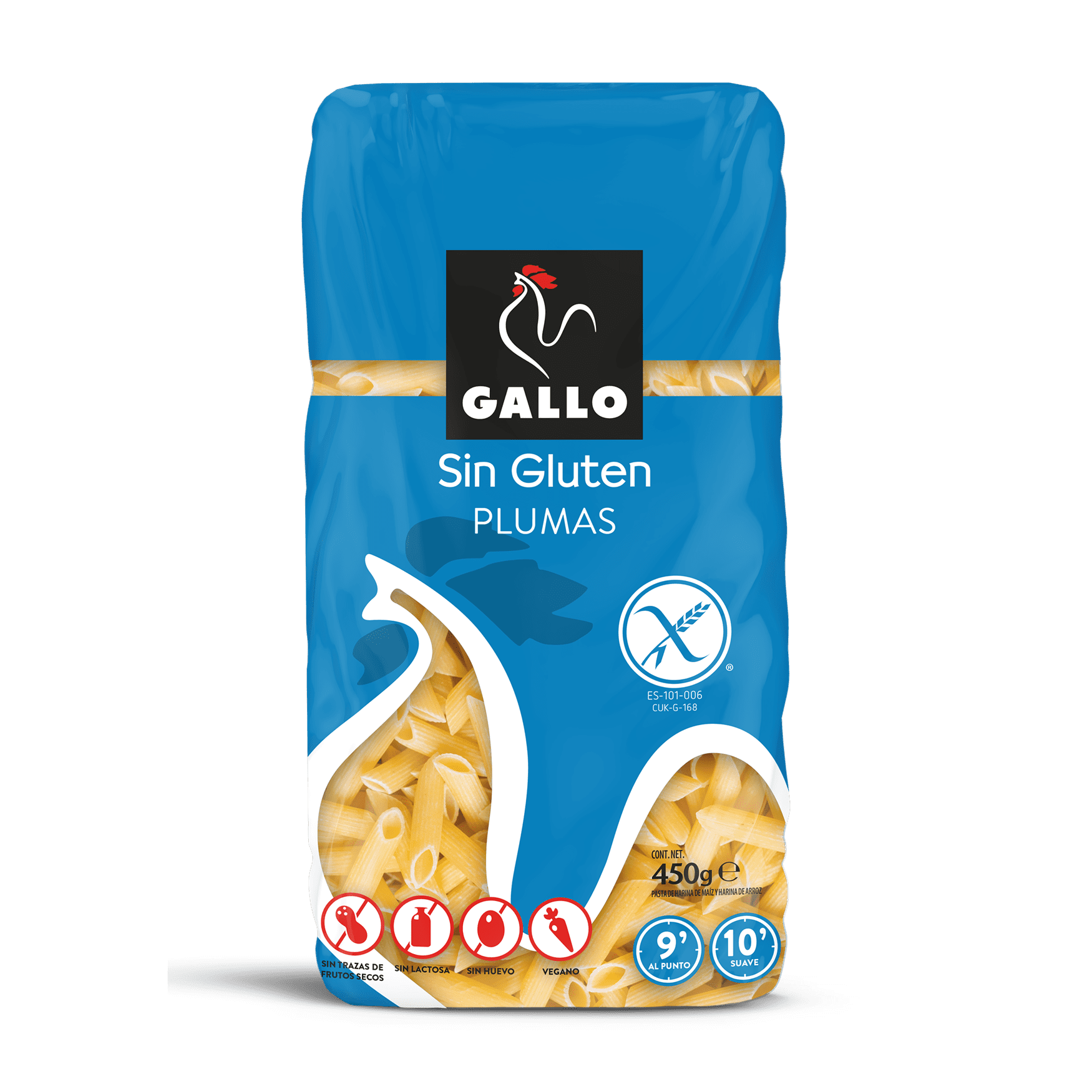 Plumas sin gluten  Pastas Gallo : Pastas Gallo