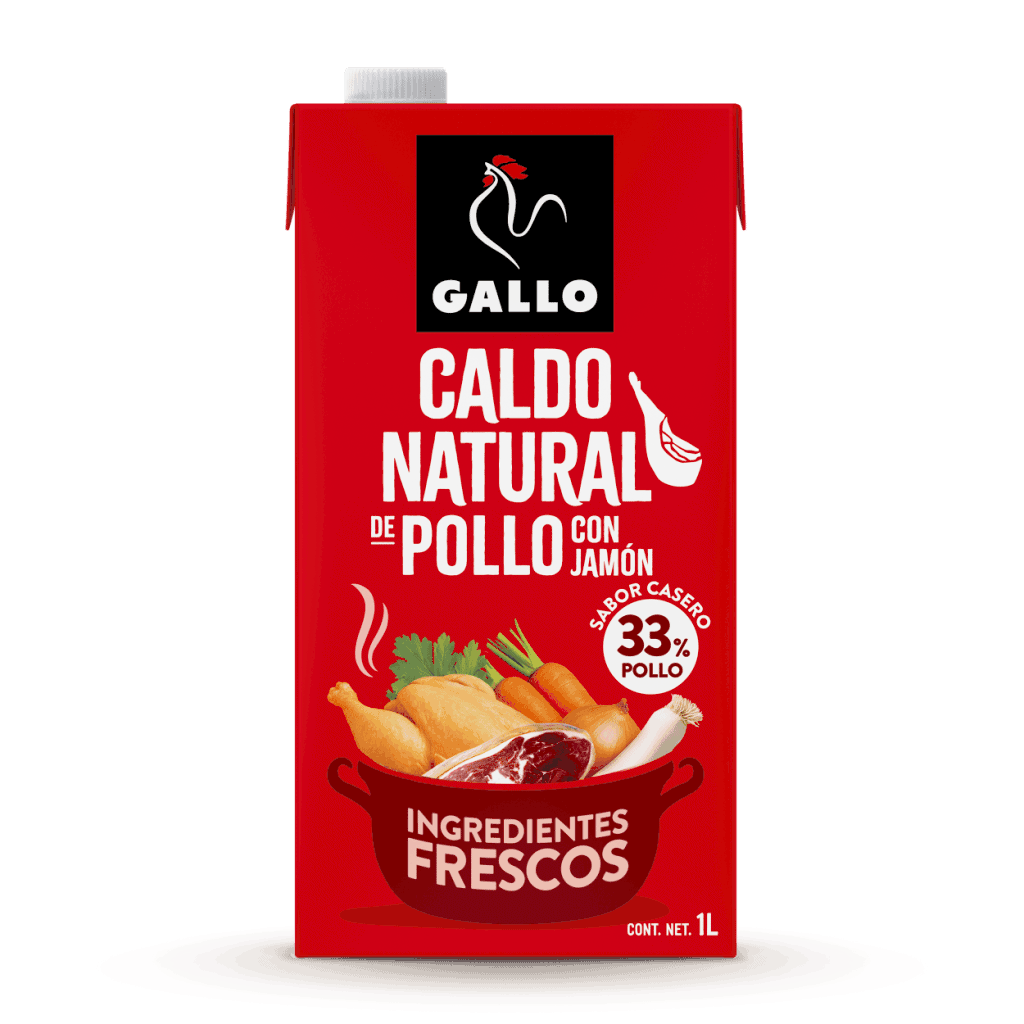Caldo de Pollo con Jamón Ibérico Pastas Gallo